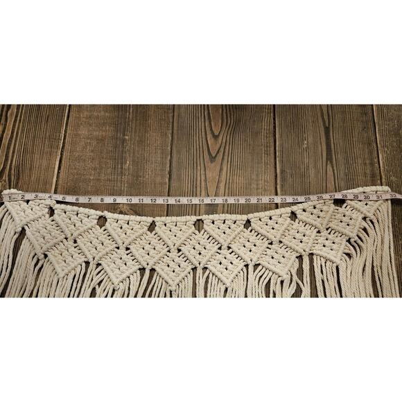 Macrame Boho Wall Hanging Wedding Backdrop Handmade Door Window Curtain Decor - Picture 11 of 13